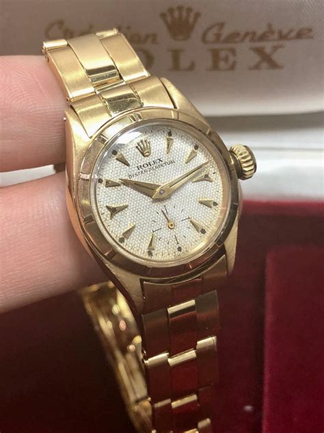 rolex ladies gold watch vintage.